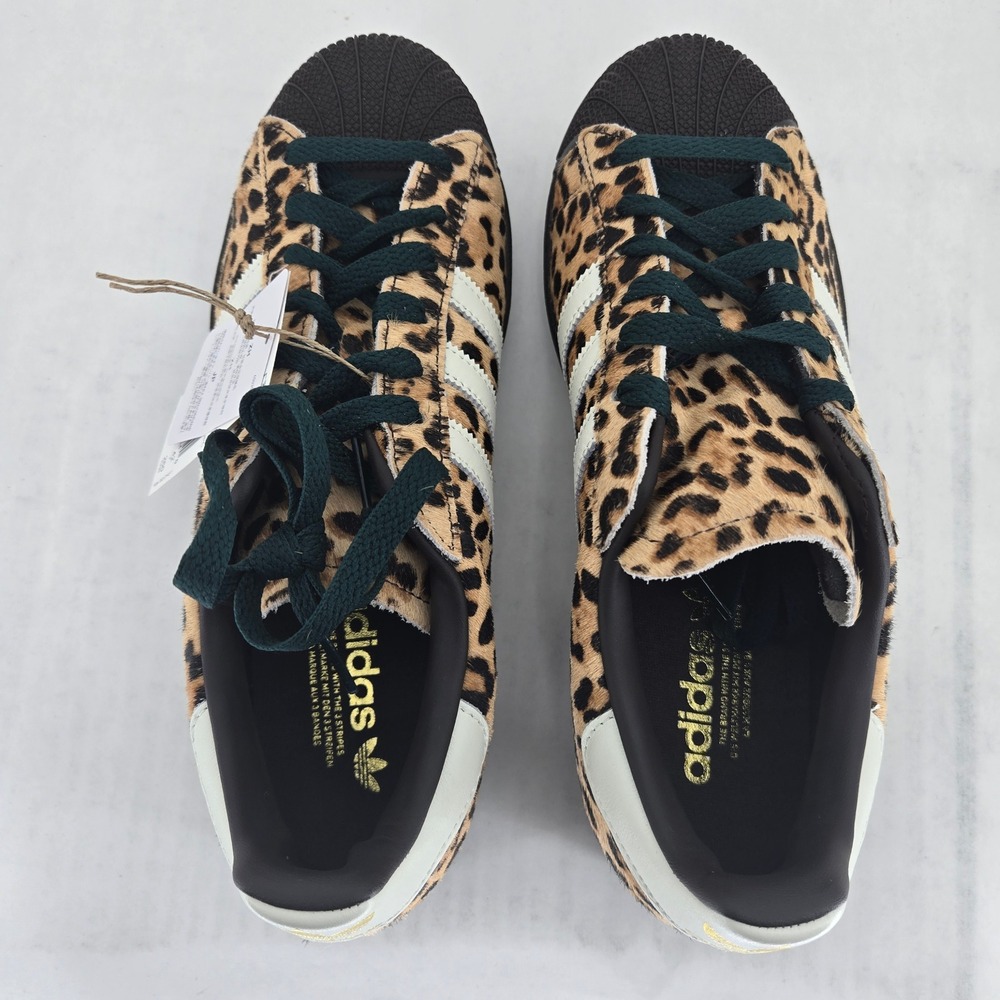 Adidas Superstar II W Leopard Pony Hair Sneakers KI4203 Womens 9.5 Brown Black - Picture 2 of 15